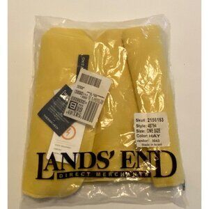 NWT Lands End Hay Colored Fleece Scarf OS
